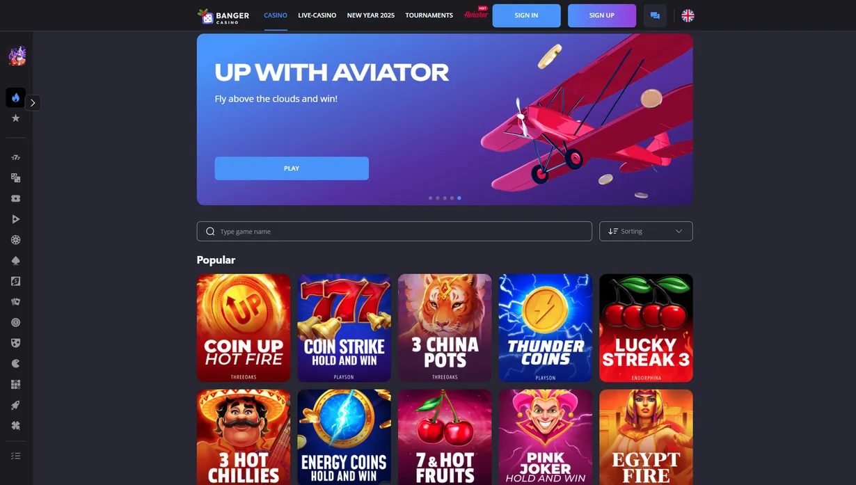 Most popular Banger casino games Most popular Banger casino games